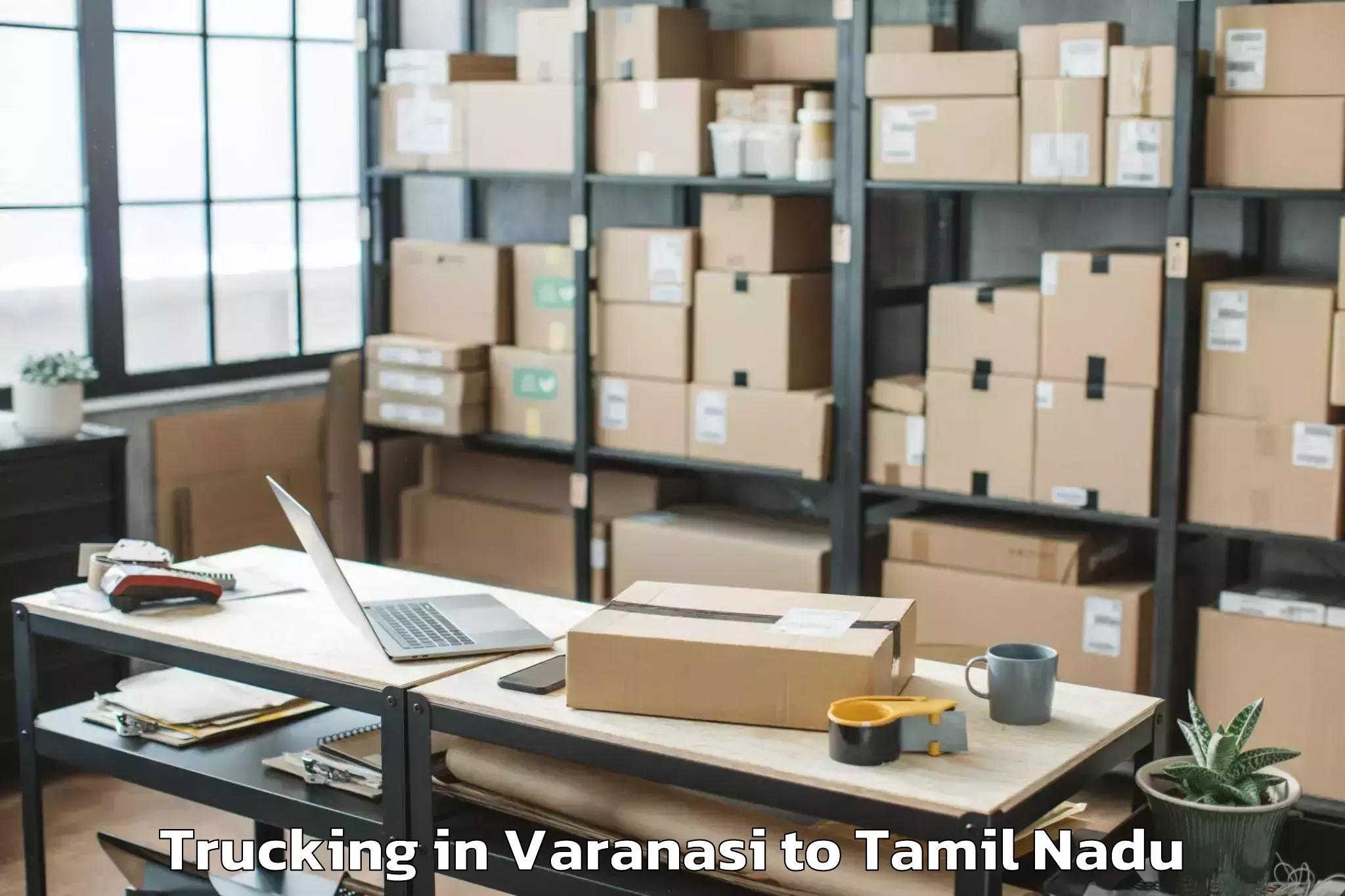 Expert Varanasi to Manalurpettai Trucking